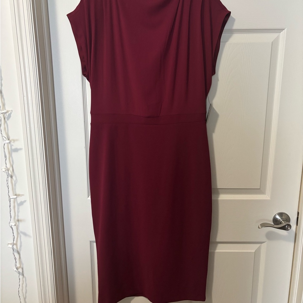 Express Deep Red Midi Dress